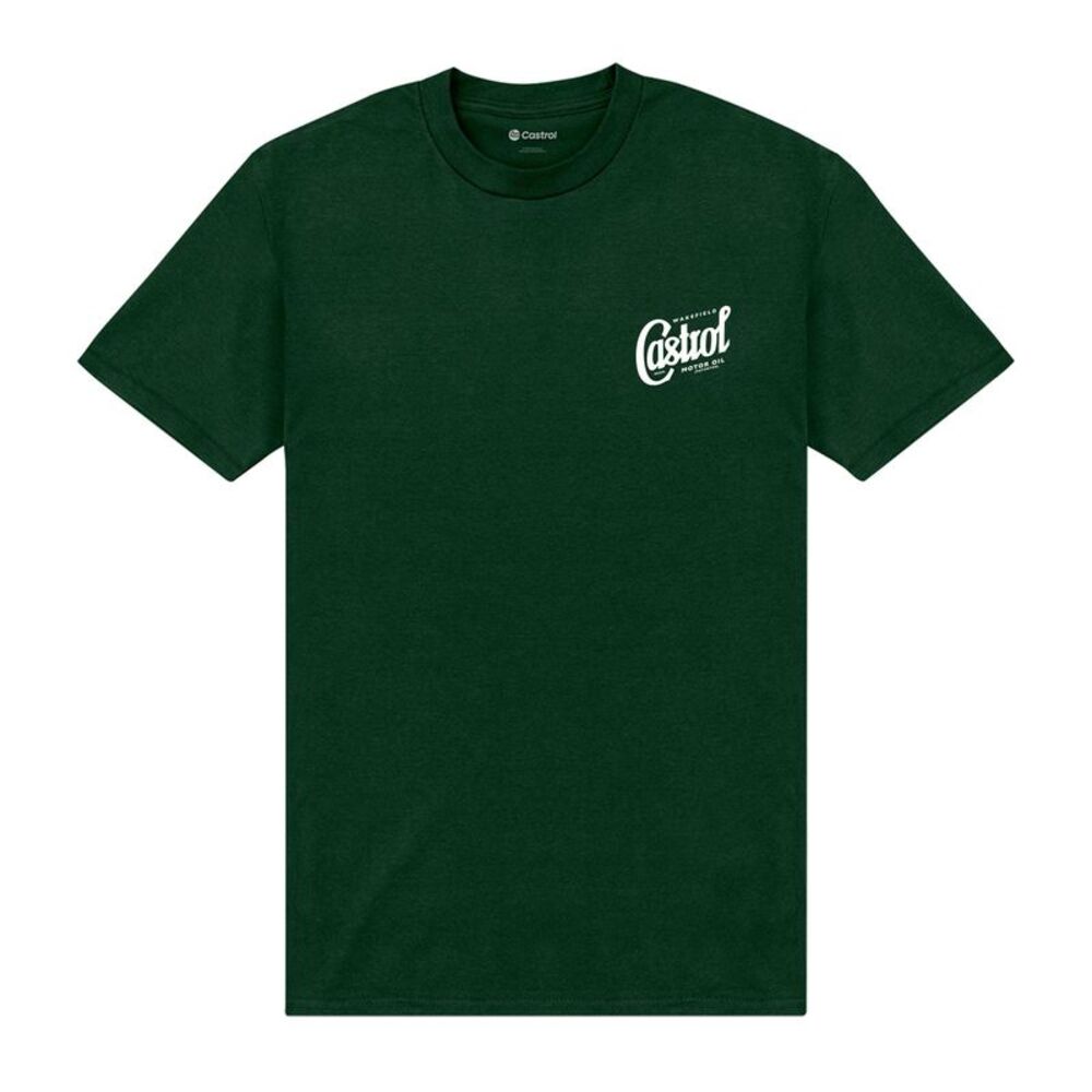 Castrol Unisex Adult Circle Logo Pocket Print T-Shirt / Dark Green